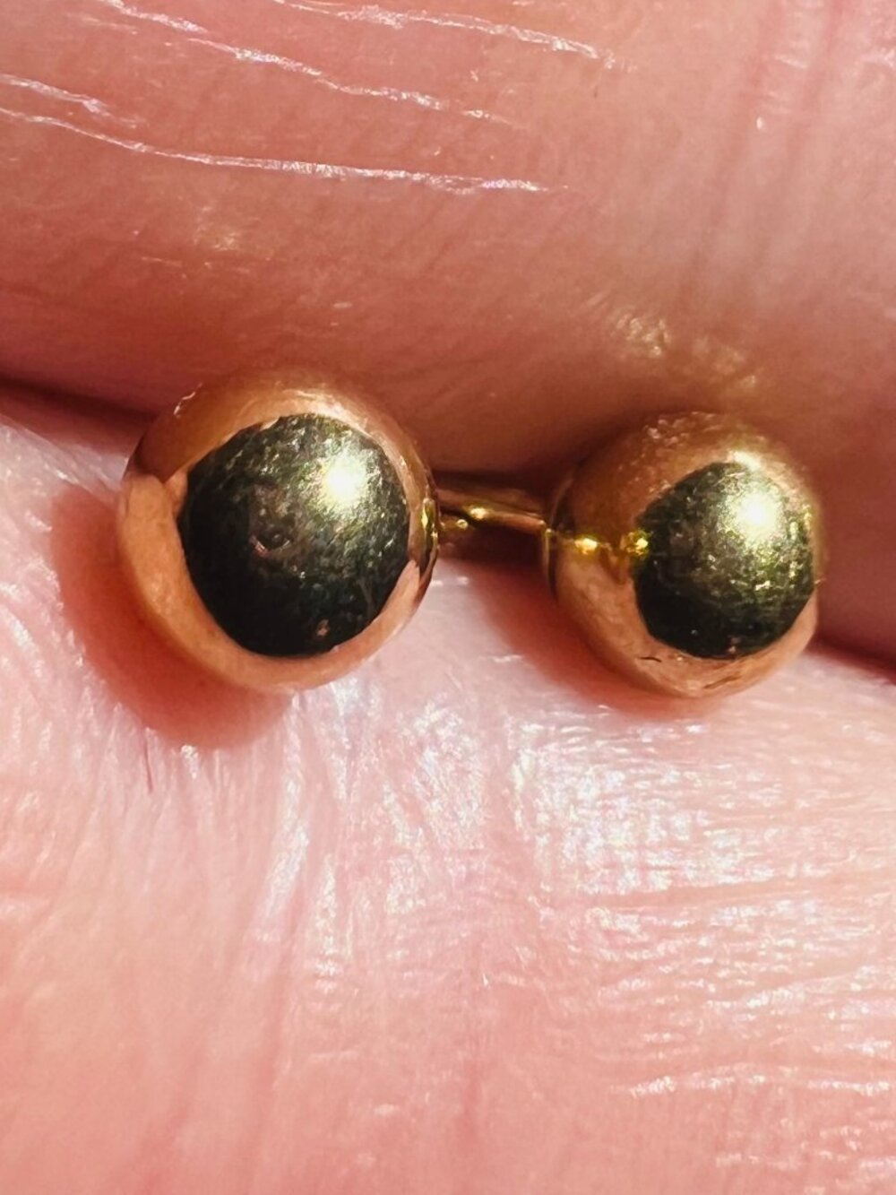 14k Solid Gold Ball Stud Earrings